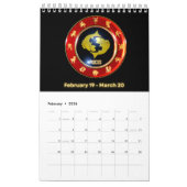 Zodiac-signalen Astrologisch Collectie Wall Agenda Kalender (Feb 2026)