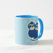 ZODIAC-SIGNALEN MET SLOTHEN EN KOFFIE GEMINI MOK (Voorkant rechts)