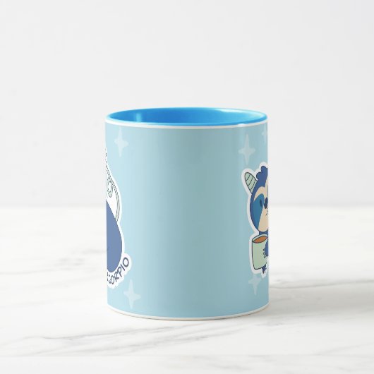 ZODIAC-SIGNALEN MET SLOTHEN EN KOFFIE SCORPIO MOK (Midden)