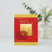 Zodiac-signalen Ox Papercut Chinees jaar 2021 VHPC Feestdagenkaart (Staand voorkant)