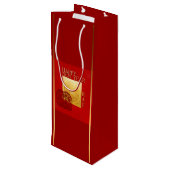 Zodiac-signalen Rat Papercut Chinees jaar 2020 WGB Wijn Cadeautas (Achterkant Gekanteld)