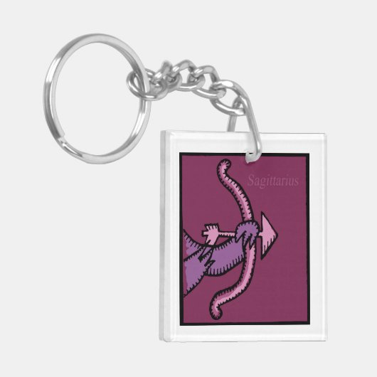  Zodiac-signalen Sagittarius 2 zijkant K Sleutelhanger (Voorkant Links)