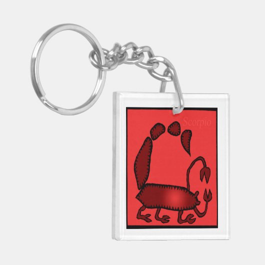 Zodiac-signalen Scorpio 2-zijdige Sleutelhanger (Voorkant Links)