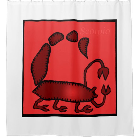 Zodiac-signalen Scorpio Shower gordtain Douchegordijn (Voorkant)
