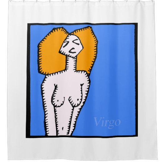 Zodiac-signalen Virgo Shower Curtain Douchegordijn (Voorkant)