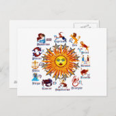 Zodiac-Signs-All-V-1 Briefkaart (Voorkant / Achterkant)