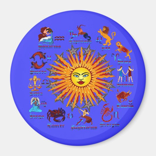 Zodiac-Signs-All-V-1 Magneet (Voorkant)