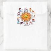 Zodiac-Signs-All-V-1 Ronde Sticker (Tas)