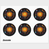 Zodiac-Signs-All-V-1 Ronde Sticker (Vel)