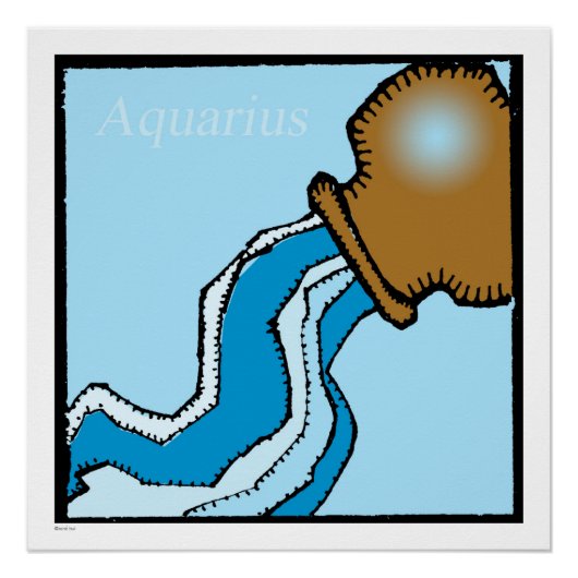 Zodiac Signs Aquarius Birthday Perfect Poster 20 (Voorkant)
