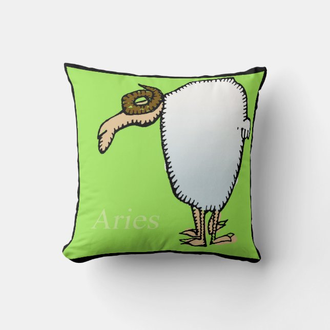 Zodiac Signs Aries Birthday Pillow Kussen (Voorkant)