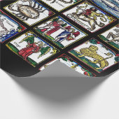 Zodiac Signs Birthday astrology symbolen kunst Cadeaupapier (Hoek)