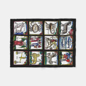 Zodiac Signs Birthday astrology symbolen kunst Fleece Deken (Voorkant (Horizontaal))
