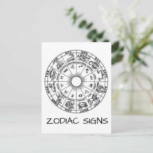 Zodiac Signs Briefkaart (Staand voorkant)
