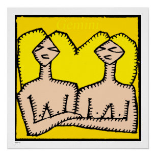 Zodiac Signs Gemini Birthday Perfect Poster 20x20