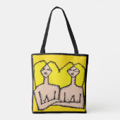 Zodiac Signs Gemini Verjaardag all-over Canvas tas (Achterkant)