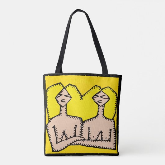 Zodiac Signs Gemini Verjaardag all-over Canvas tas (Achterkant)