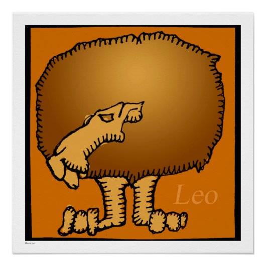 Zodiac Signs Leo Birthday Perfect Poster 20x20 (Voorkant)