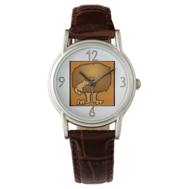 Zodiac Signs Leo Birthday Watch Horloge (Voorkant)
