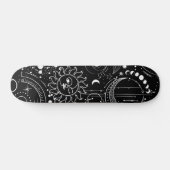 Zodiac Signs Night Sky Constellation Stars Persoonlijk Skateboard (Horizontaal)