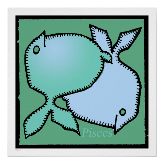 Zodiac Signs Pisces Birthday Perfect Poster 20x20 (Voorkant)