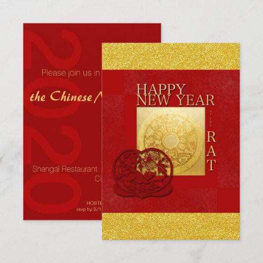 Zodiac Signs Rat Papercut Chinees Jaar 2020 Enc C Informatiekaartje (Voorkant / Achterkant)