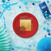 Zodiac Signs Rat Papercut Chinees Jaar 2020 PP Papieren Bordje (Feest)