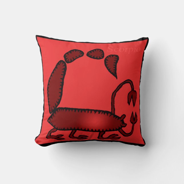 Zodiac Signs Scorpio Birthday Pillow Kussen (Voorkant)