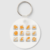 Zodiac Signs Sleutelhanger (Achterkant)