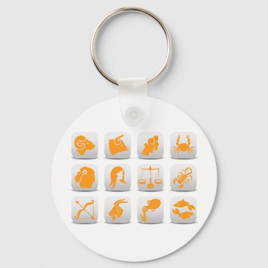 Zodiac Signs Sleutelhanger (Achterkant)