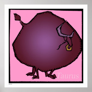 Zodiac Signs Taurus Birthday groot Poster 32x32
