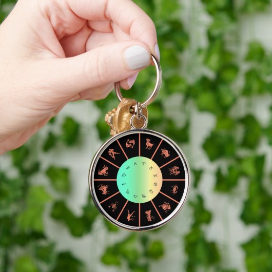 Zodiac Signs Wheel Sleutelhanger (Hand)