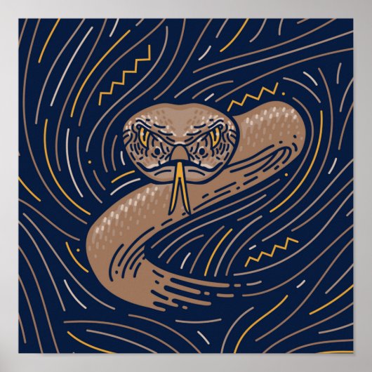 Zodiac Snake Animal Print | Snake Print (Voorkant)