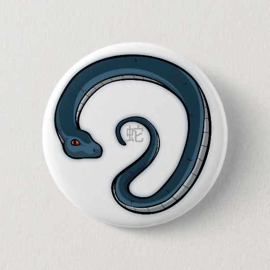 Zodiac Snake Badge Ronde Button 5,7 Cm (Voorkant)
