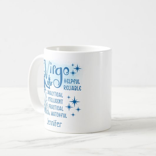 Zodiac Specialized Virgo Traits Horoscope Koffiemok (Voorkant links)
