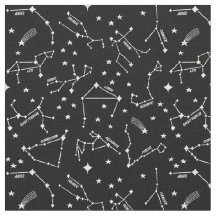 Zodiac Star Maps White op Black Cheeky Witch®