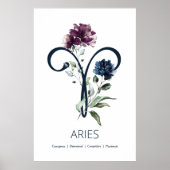 Zodiac Star Sign Aries Poster (Voorkant)