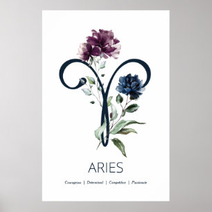 Zodiac Star Sign Aries Poster