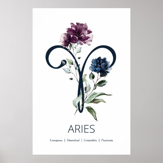 Zodiac Star Sign Aries Poster (Voorkant)