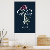 Zodiac Star Sign Aries Poster (Keuken)