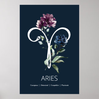 Zodiac Star Sign Aries Poster