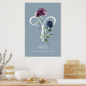 Zodiac Star Sign Aries Poster (Keuken)