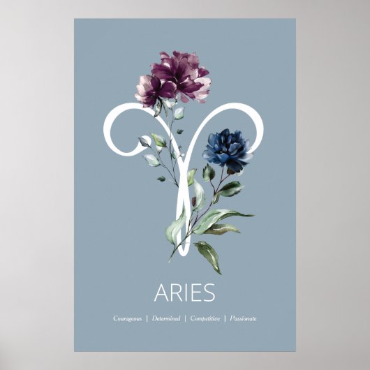 Zodiac Star Sign Aries Poster (Voorkant)