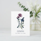 Zodiac Star Sign Gemini Briefkaart (Staand voorkant)