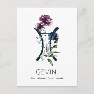 Zodiac Star Sign Gemini Briefkaart