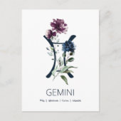 Zodiac Star Sign Gemini Briefkaart (Voorkant)