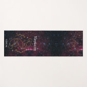Zodiac Star Sign Gemini Monogram Glitter Burgundy Yogamat (Voorkant (horizontaal))