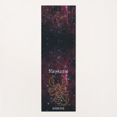 Zodiac Star Sign Scorpio Monogram Glitter Yogamat (Voorkant)