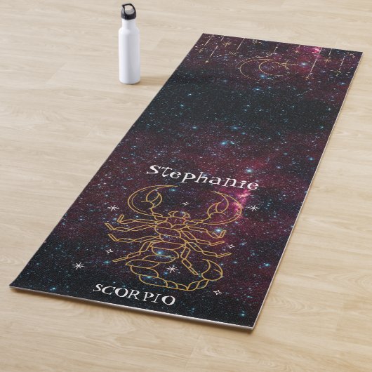 Zodiac Star Sign Scorpio Monogram Glitter Yogamat (In situ)