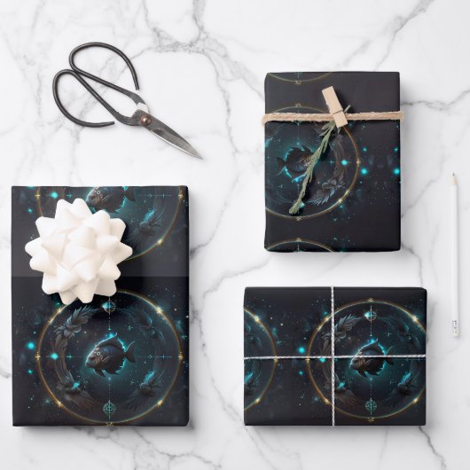 Zodiac Star symbool Wrapping Papieren vellen (Voorkant)